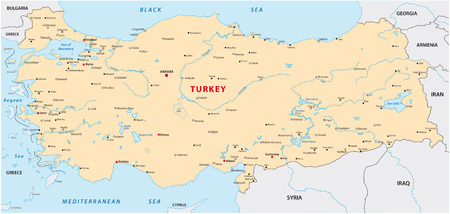 turkey mapのイラスト素材