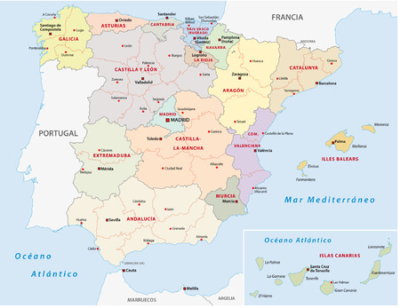 autonomous communities of spainのイラスト素材