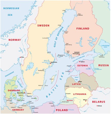 baltic sea mapのイラスト素材