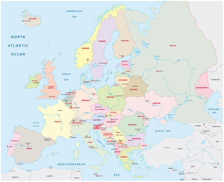 europe mapのイラスト素材