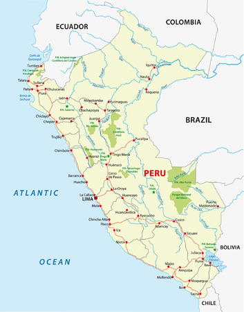 peru road mapのイラスト素材