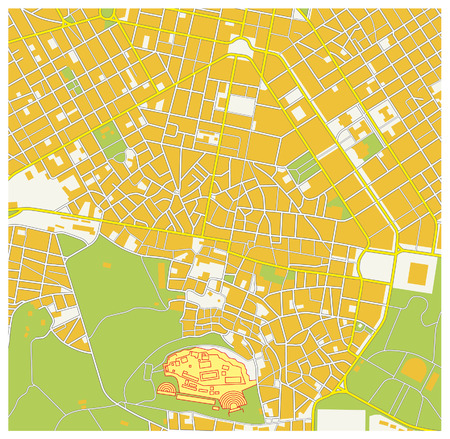 athens city mapのイラスト素材