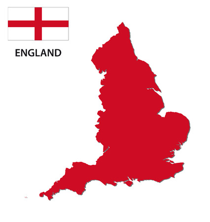 england map with flagのイラスト素材