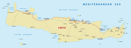 crete road mapのイラスト素材