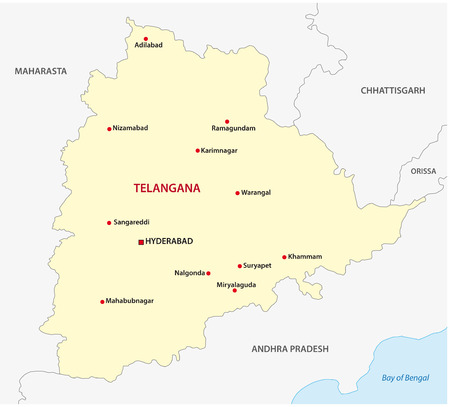 Telangana mapのイラスト素材