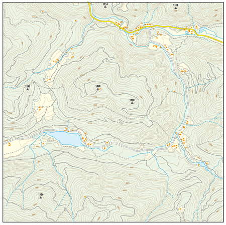 Imaginary topographic mapのイラスト素材