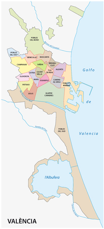 valencia administrative mapのイラスト素材