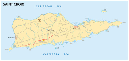 Saint Croix mapのイラスト素材