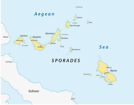 map of the greek Iceland group sporadesのイラスト素材