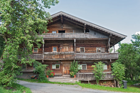 old farm house in the region wilder Kaiser, Tirol, Austriaのeditorial素材