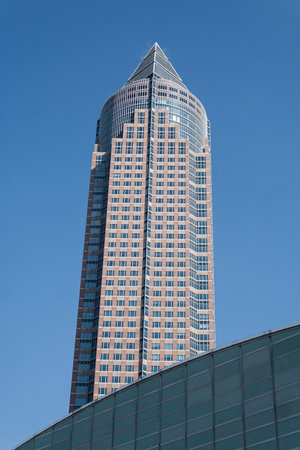 Messeturm on the site of the Frankfurt fair groundのeditorial素材