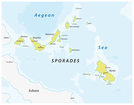 map of the greece Iceland group sporadesのイラスト素材