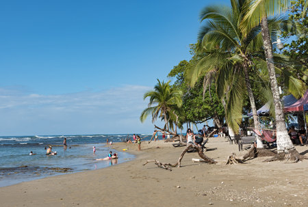 Beach of Puerto Viejo de Talamanca, Costa Ricaのeditorial素材