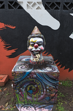 Waste is in the form of a clown, Tortuguero, Costa Ricaの写真素材