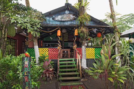 Bar and Restaurante in Tortuguero, Costa Ricaのeditorial素材