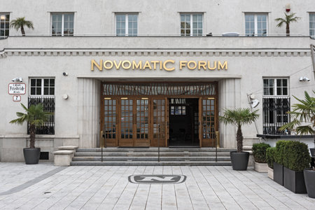 Novomatic Forum art deco building, Vienna, Austriaのeditorial素材