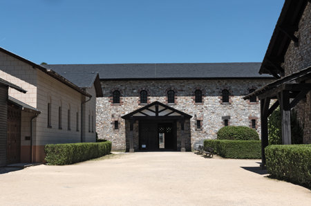 Roman castle Saalburg, view to the interior of the complex, Germanyのeditorial素材