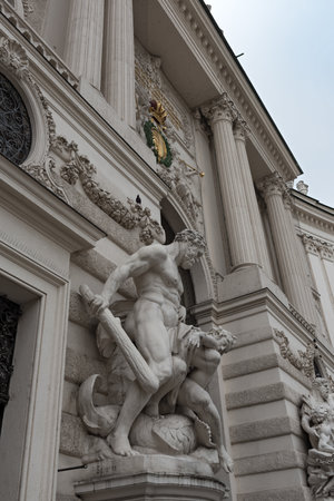 Hercules and the belt of the Amazon Hippolyta, Hofburg, Vienna.のeditorial素材