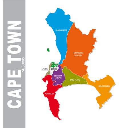 Colorful town suburb vector mapのイラスト素材