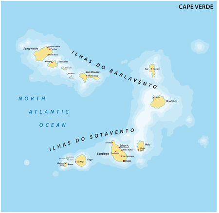 cape verde map.のイラスト素材