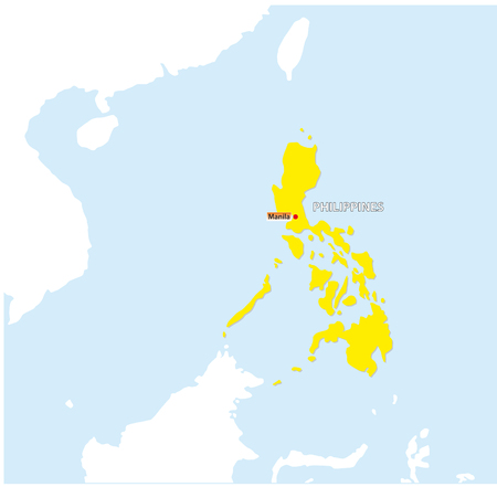 the philippines vector map with capital manila.のイラスト素材