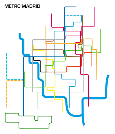 Vector illustration of the Madrid metro map.のイラスト素材