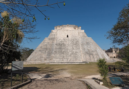 ruins of the ancient Mayan city Uxmal. UNESCO World Heritage Site, Yucatan, Mexico.のeditorial素材