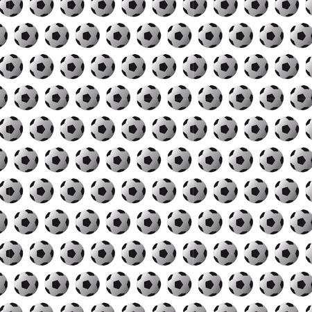 Seamless pattern with soccer (Football) balls black on white backgroundのイラスト素材