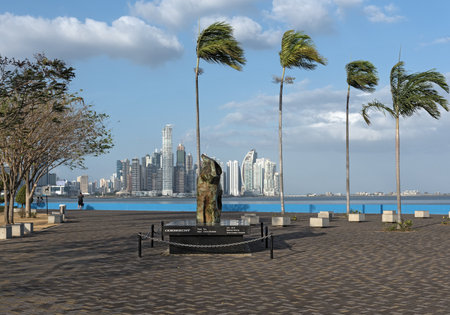 skyline of panama city, the capital of the republic of panamaのeditorial素材