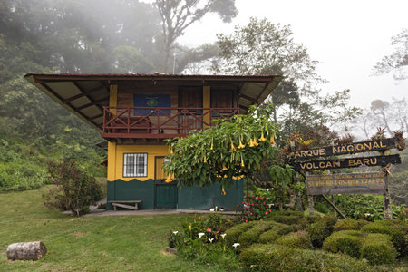 Ranger station of the Volcan Baru National Park at Boquete Panamaのeditorial素材