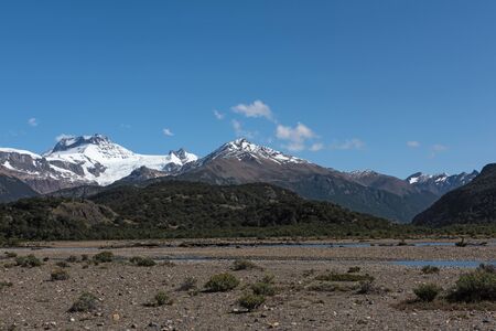 River and mountain views at El Chalten, Argentina