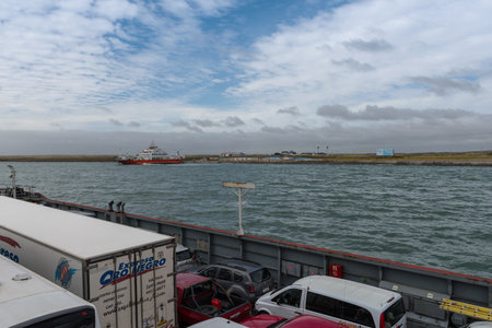 Bahia Azul ferry port on Tierra del Fuego, Chileのeditorial素材