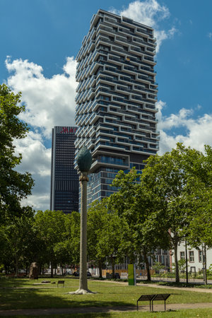 new residential and hotel skyscraper in Westend, Frankfurt am Main, Germanyのeditorial素材