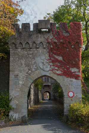 the medieval castle braunfels on a basalt summitのeditorial素材
