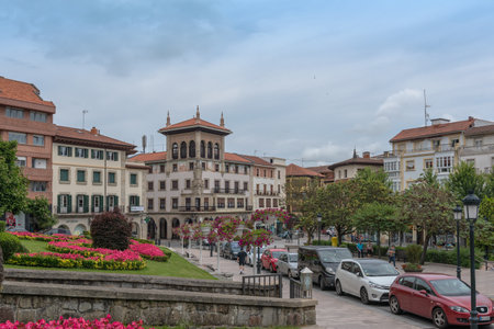 Historic buildings in downtown Guernica, Basque Country, Spain