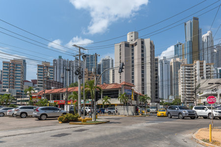 modern skyscrapers in downtown Panama City, Panamaのeditorial素材