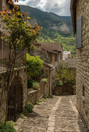 Historical buildings in the commune of Sainte-Enimie, Gorges du Tarn Causses, Occitania, France