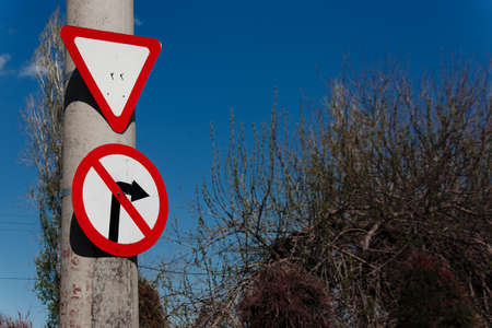 Signal indicator radar signal, found on roads in Spain Europeの写真素材