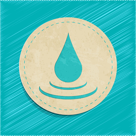vector water drop stickerのイラスト素材