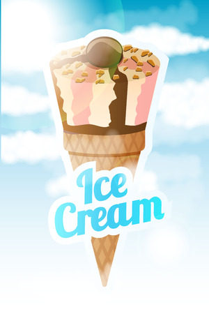 vector ice creamのイラスト素材