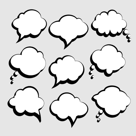 Set of vector speech bubblesのイラスト素材