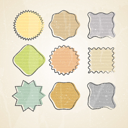 vector set of sketchy notesのイラスト素材