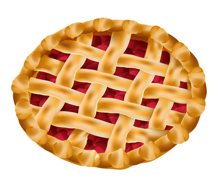 vector delicious cherry pieのイラスト素材