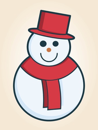 vector snowmanのイラスト素材