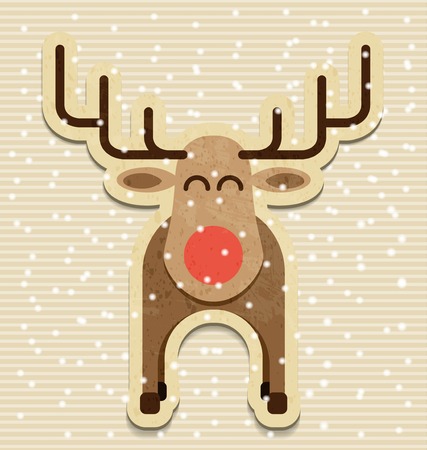 vector christmas reindeerのイラスト素材