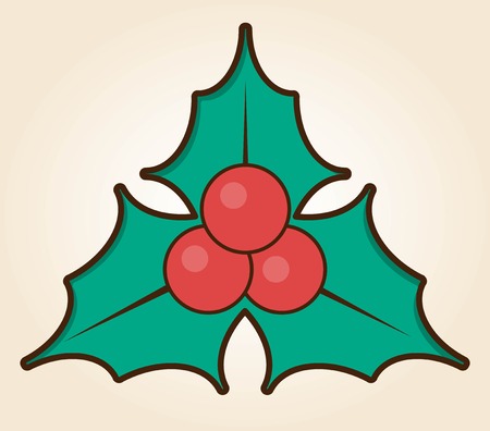 Christmas Hollyのイラスト素材