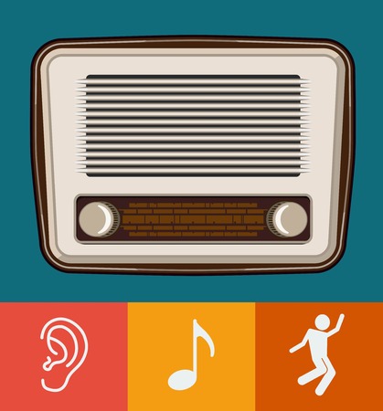 vector old radioのイラスト素材