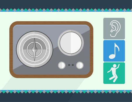 vector old radioのイラスト素材