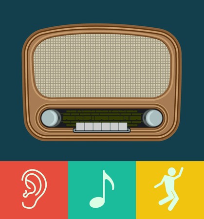 vector old radioのイラスト素材