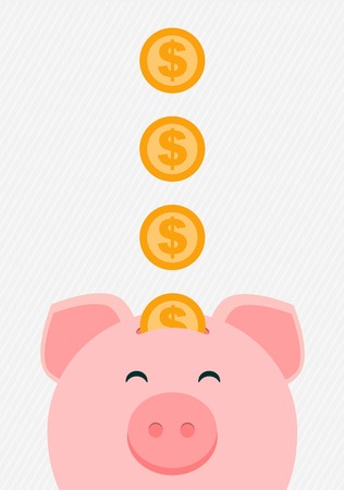 vector piggy bankのイラスト素材